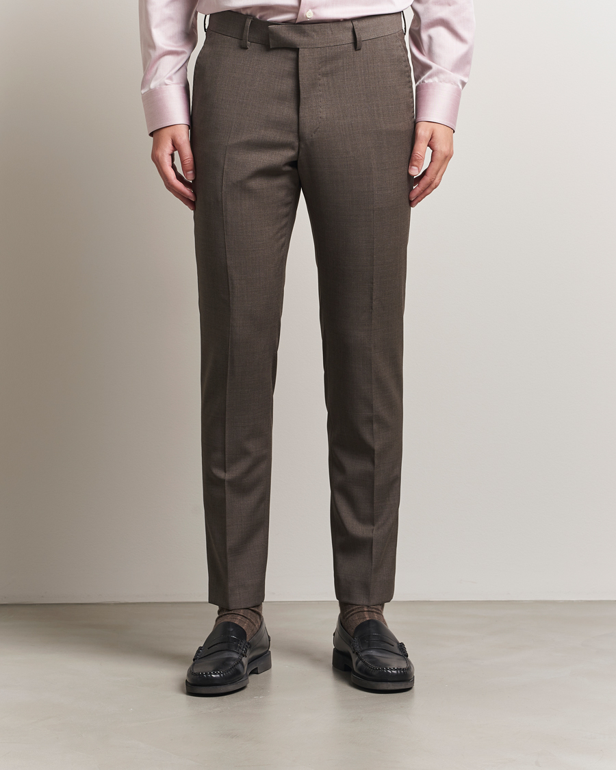 Herr | Byxor | Tiger of Sweden | Tenuta Wool Suit Trousers Mud