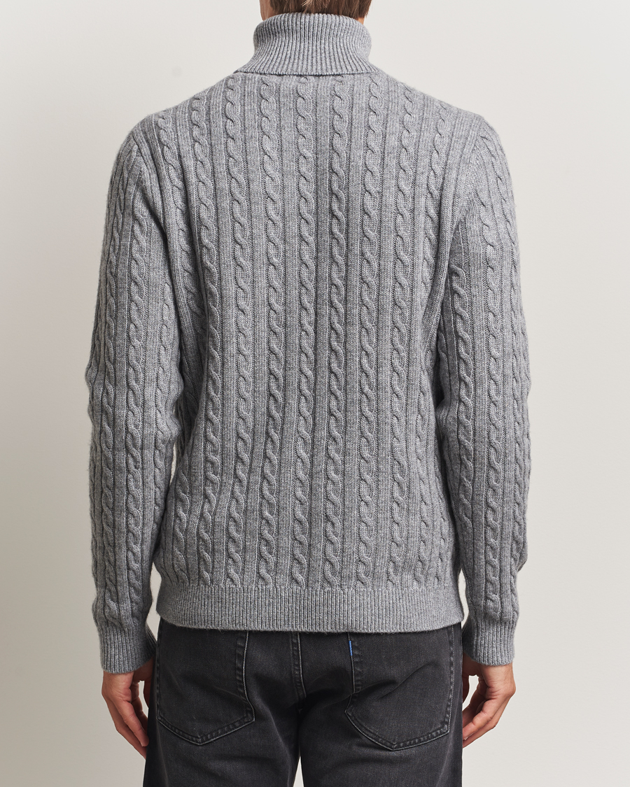 Herr | Tröjor | Tiger of Sweden | Wilde Wool/Cashmere Knitted Sweater Light Grey Melange