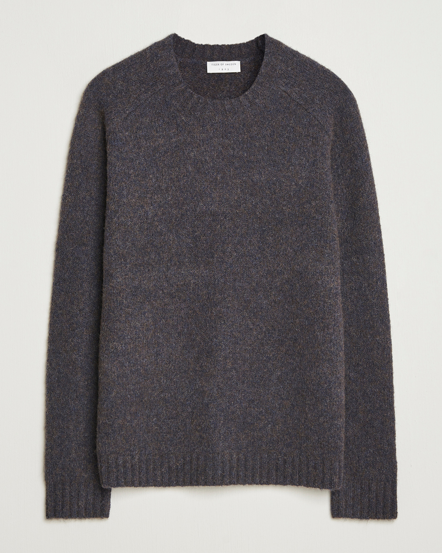 Herr | Tröjor | Tiger of Sweden | Adryan Yak/Alpaca Knitted Sweater Blue Function