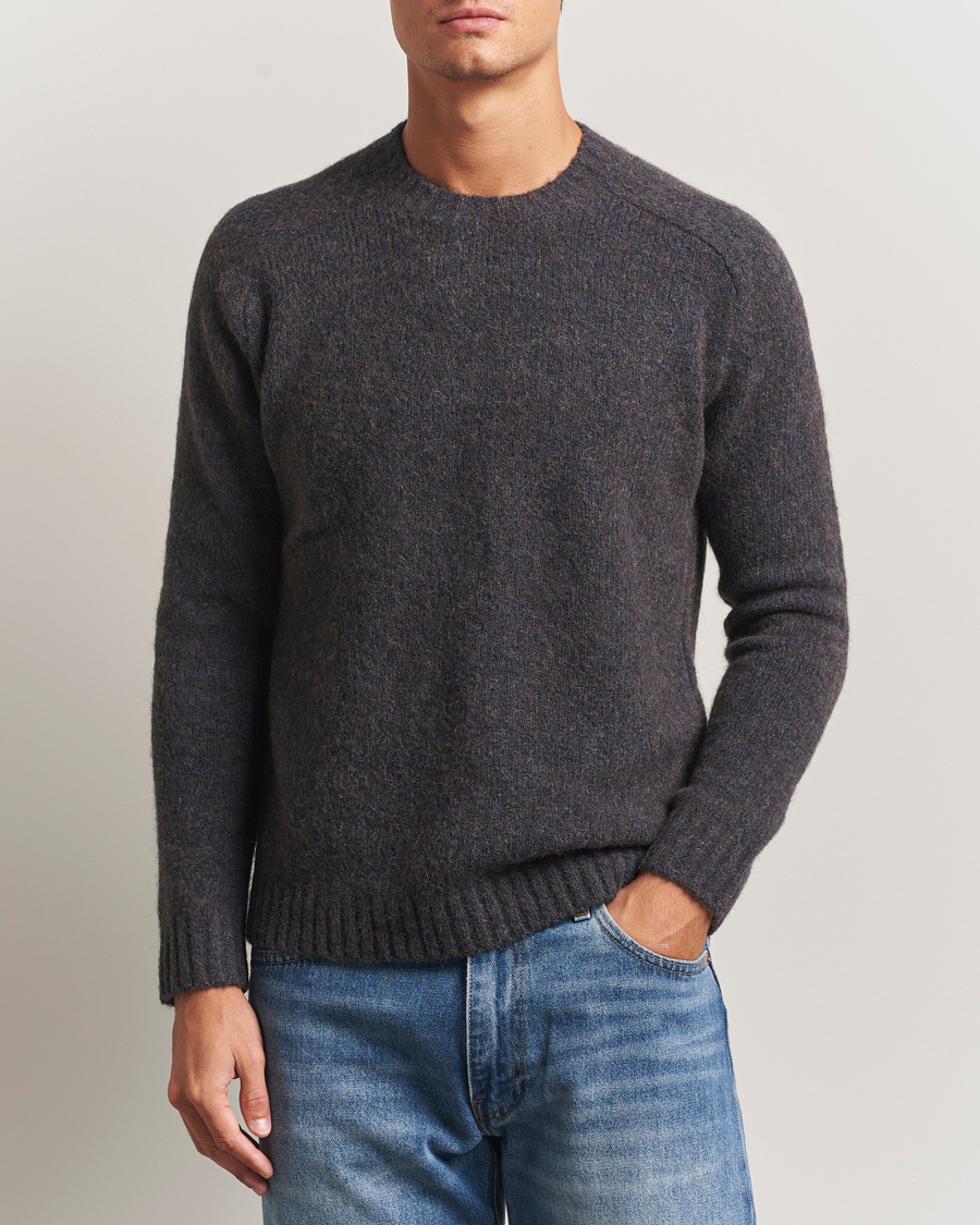 Herr | Tröjor | Tiger of Sweden | Adryan Yak/Alpaca Knitted Sweater Blue Function