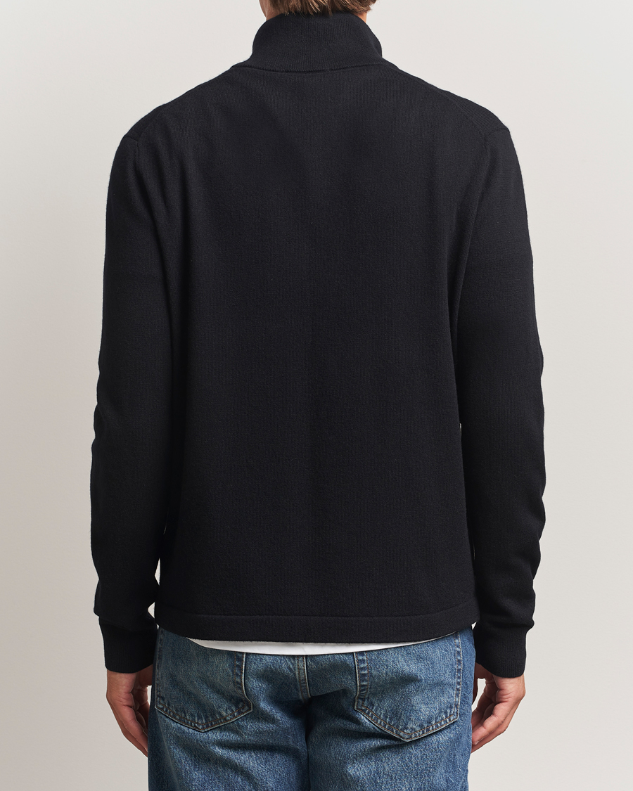 Herr | Tröjor | Tiger of Sweden | Travis Wool/Cashmere Half Zip Black
