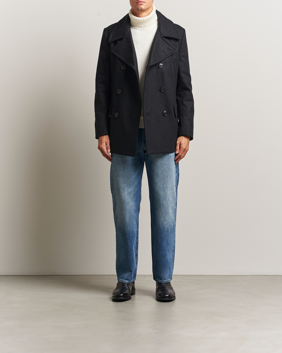 Herr | Jackor | Tiger of Sweden | Mahler Wool/Cashmere Peacoat Charcoal