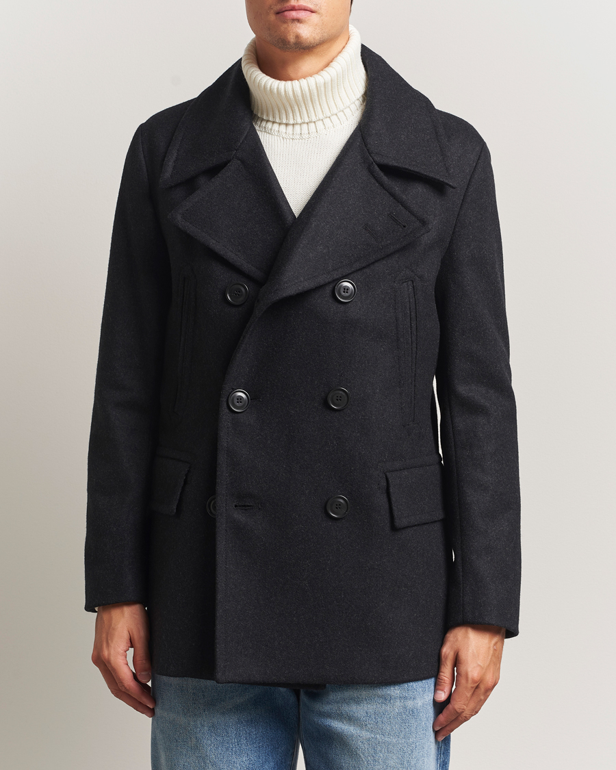 Herr | Jackor | Tiger of Sweden | Mahler Wool/Cashmere Peacoat Charcoal
