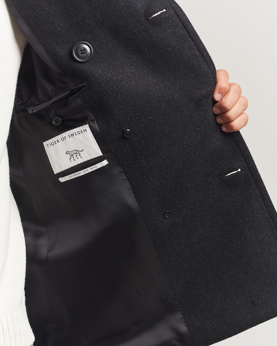 Herr | Jackor | Tiger of Sweden | Mahler Wool/Cashmere Peacoat Charcoal
