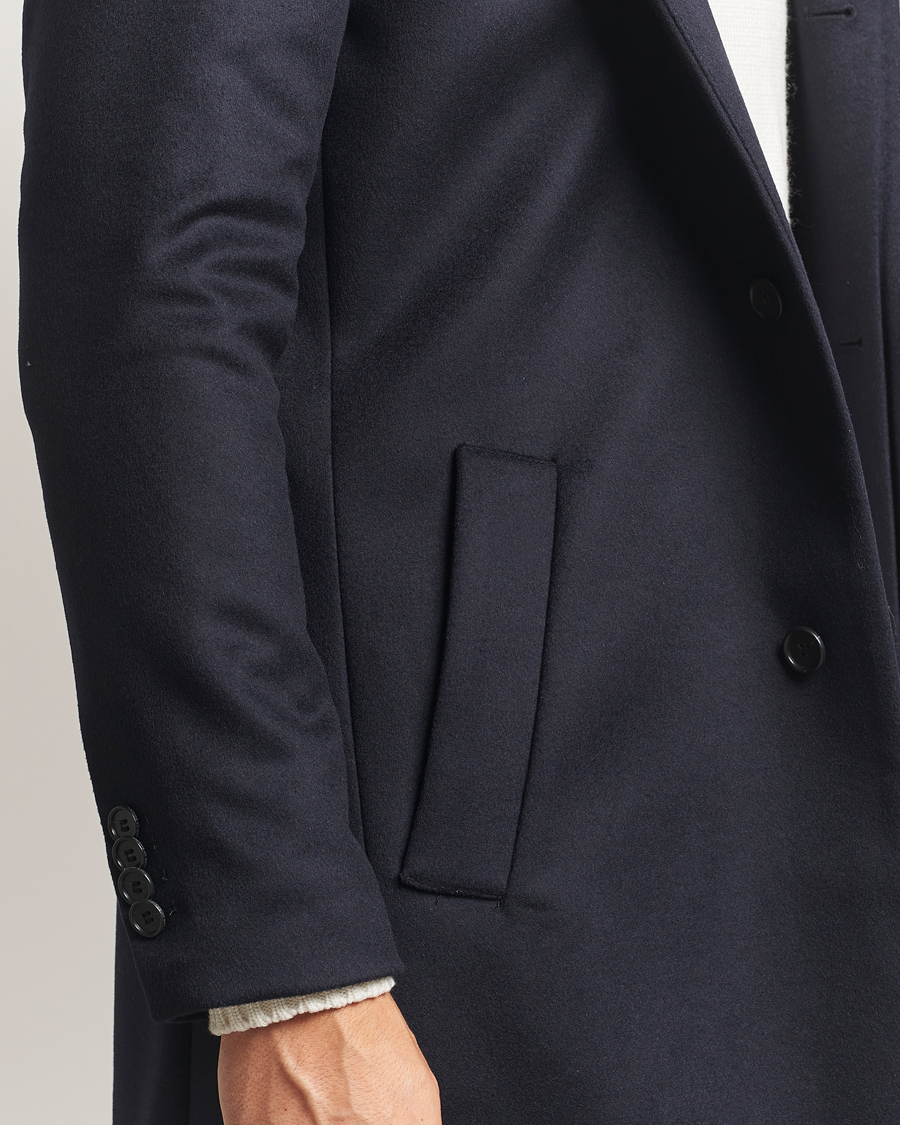 Herr | Jackor | Tiger of Sweden | Aleric Wool/Cashmere Hooded Coat Light Ink
