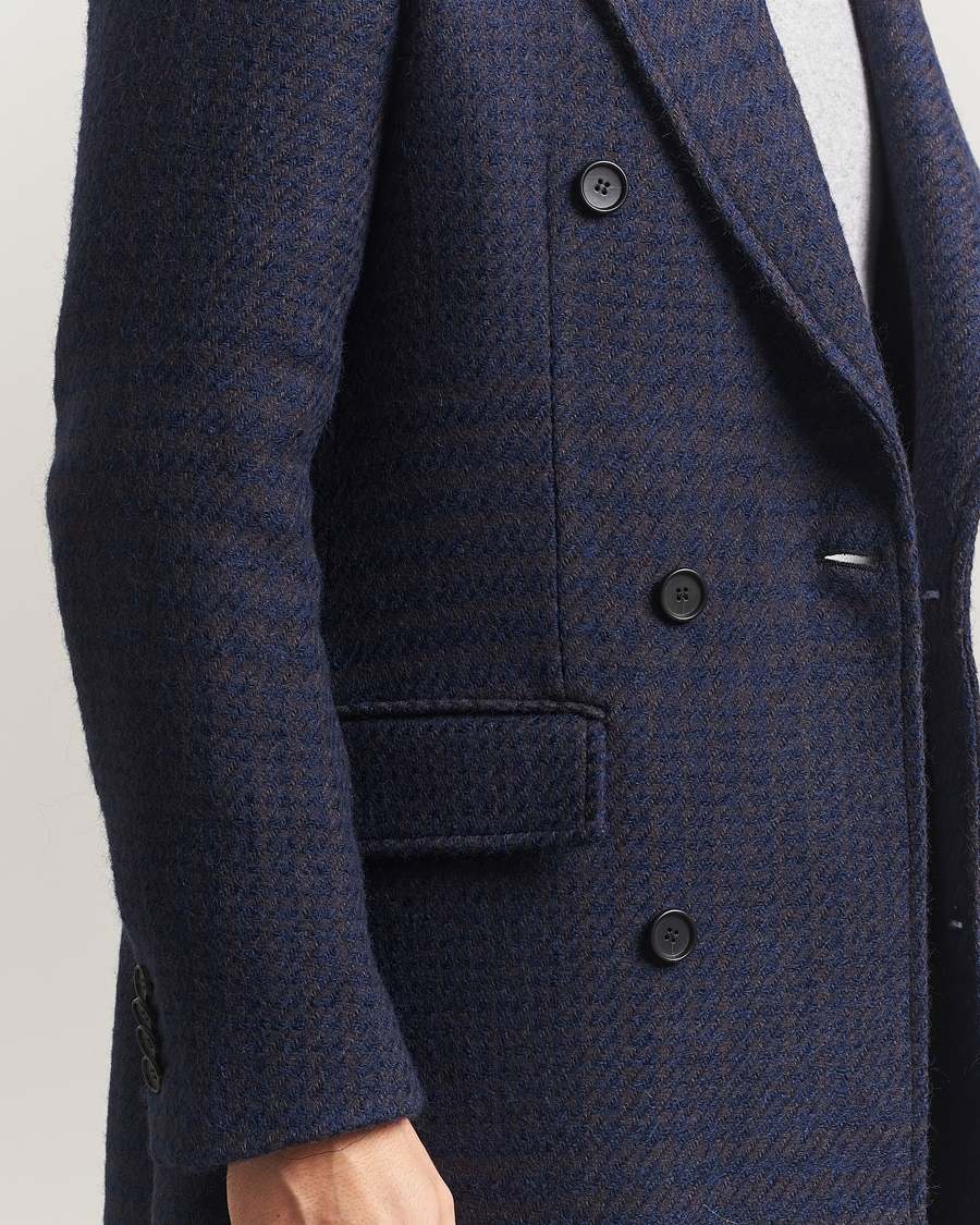Herr | Jackor | Tiger of Sweden | Hennri Swedish Wool Double Breasted Coat Light Ink