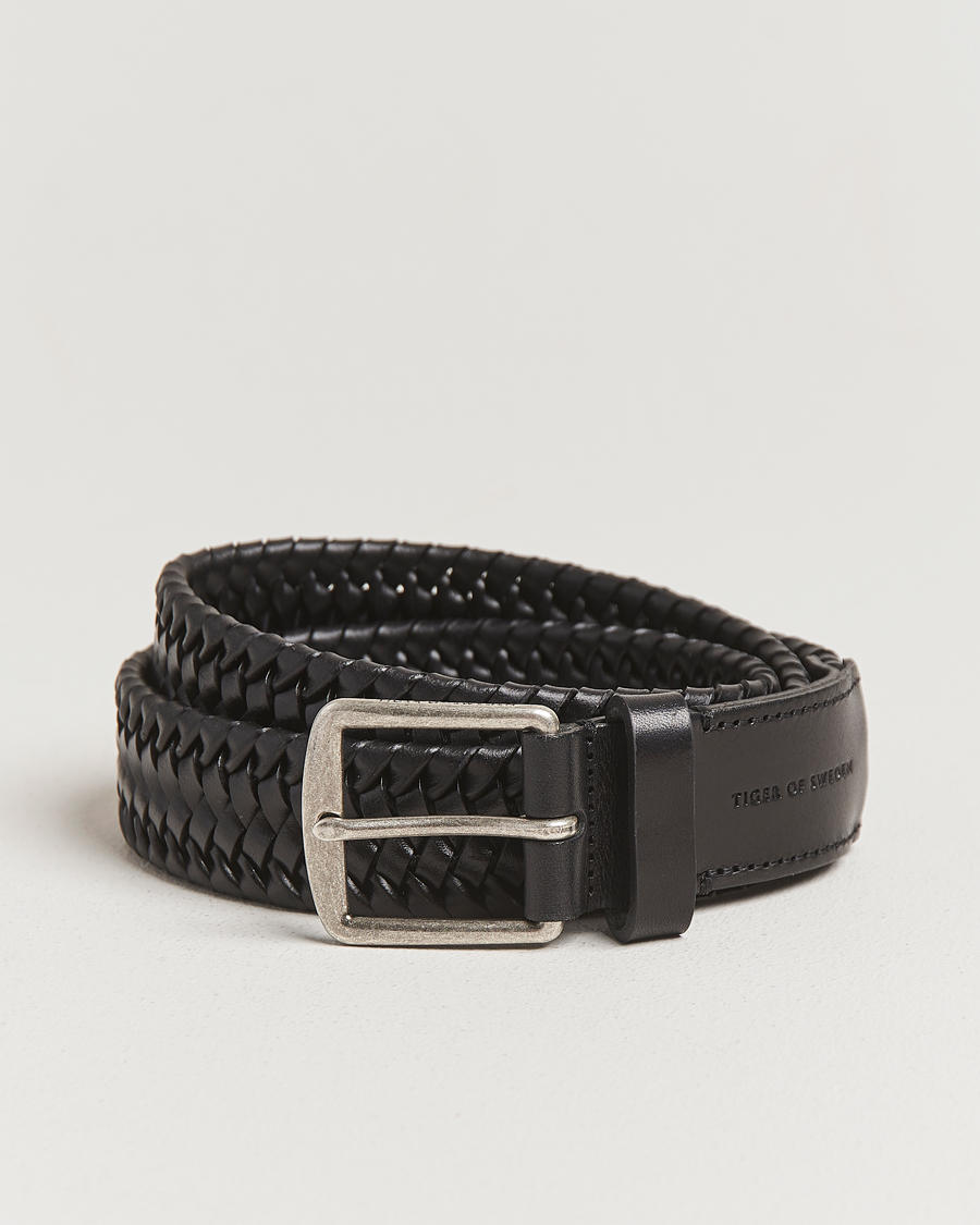 Herr | Bälten | Tiger of Sweden | Braidant Braided Belt Black