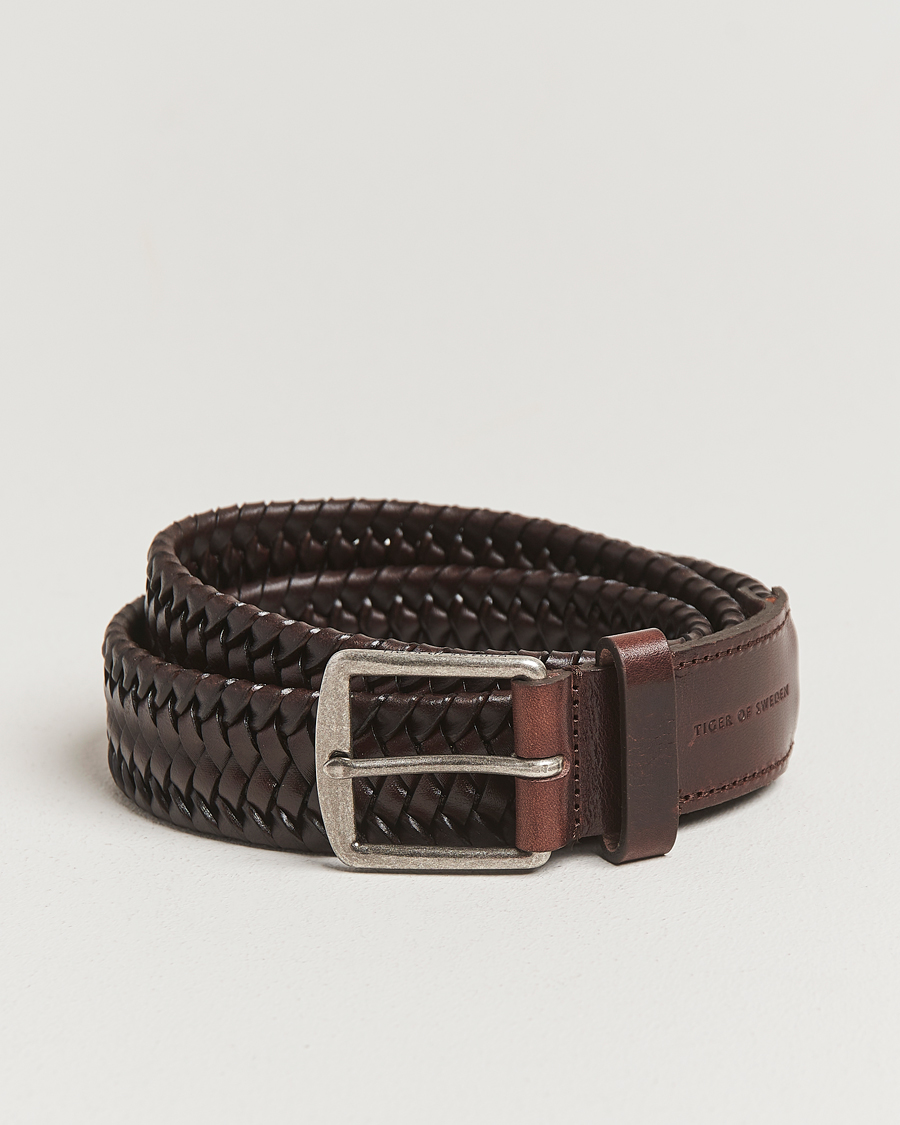 Herr | Bälten | Tiger of Sweden | Braidant Braided Belt Dark Brown