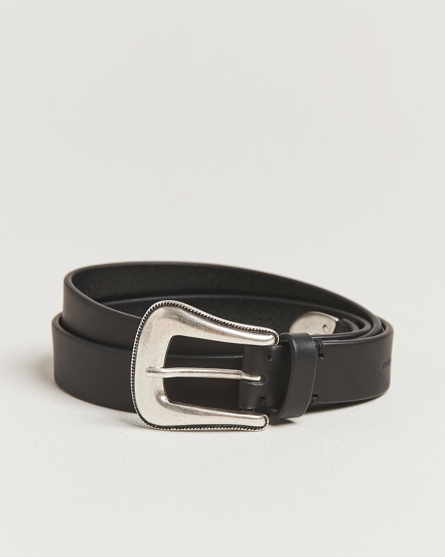 Herr | Bälten | Tiger of Sweden | Ecus Western Leather Belt Black