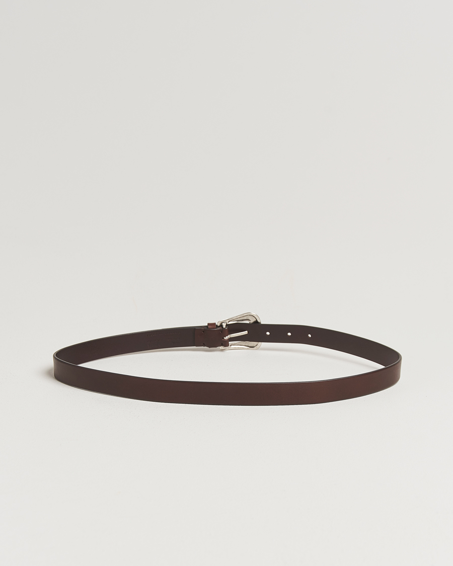 Herr | Bälten | Tiger of Sweden | Ecus Western Leather Belt Dark Brown