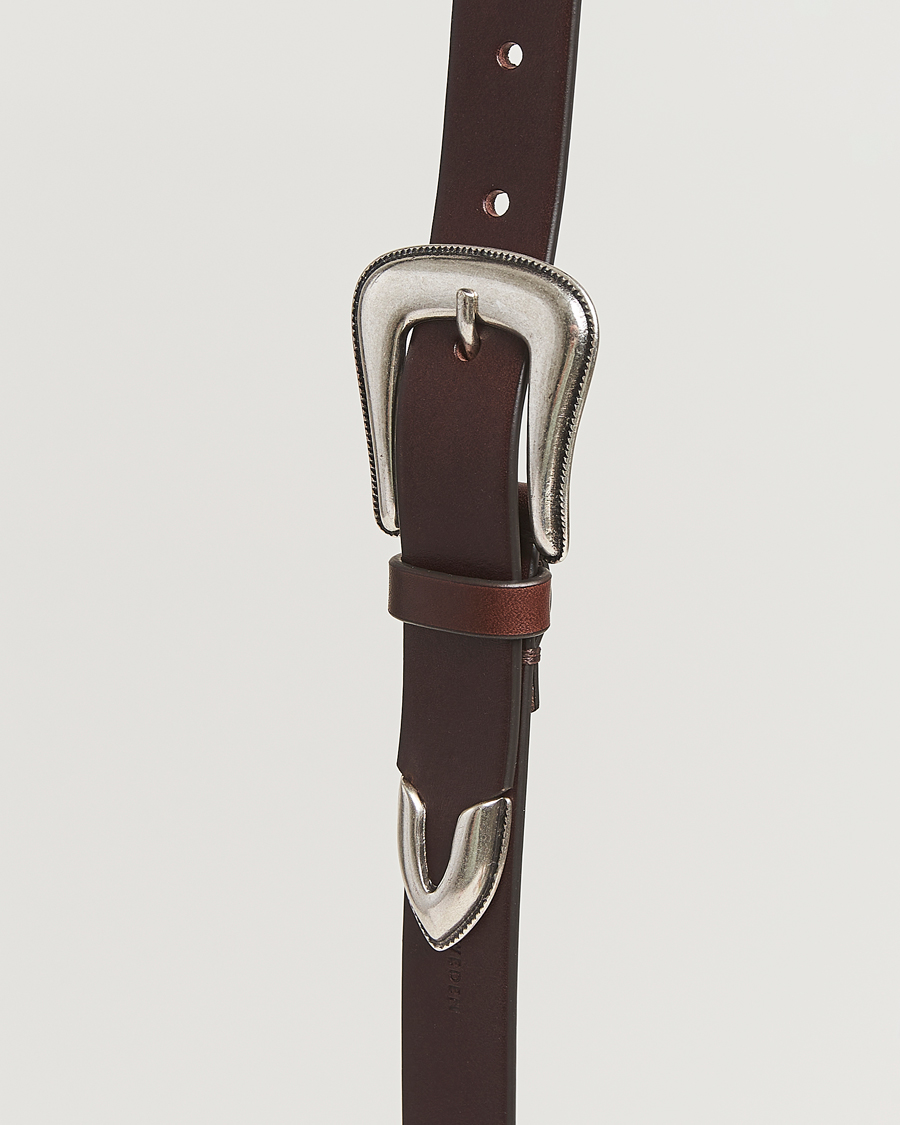 Herr | Bälten | Tiger of Sweden | Ecus Western Leather Belt Dark Brown