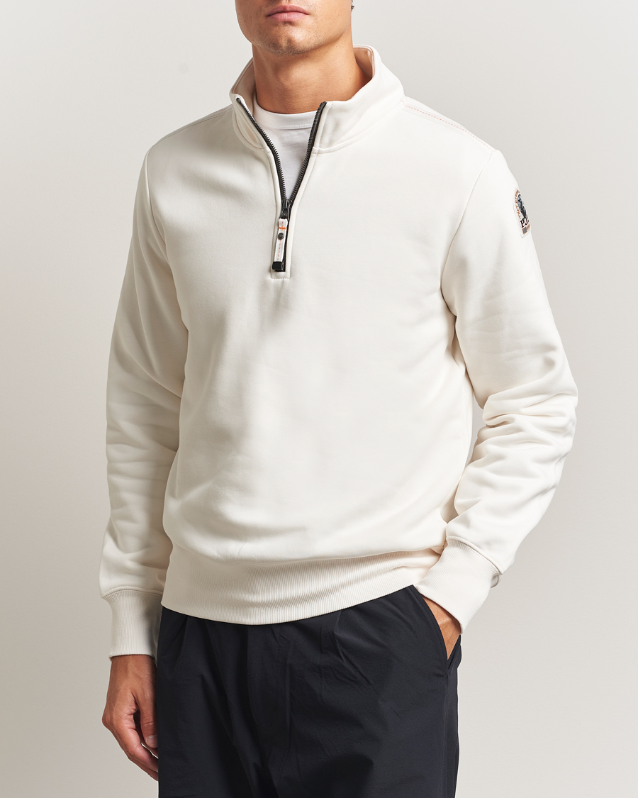 Herr | Tröjor | Parajumpers | Broad Peak Super Easy Half Zip Sweatshirt Purity