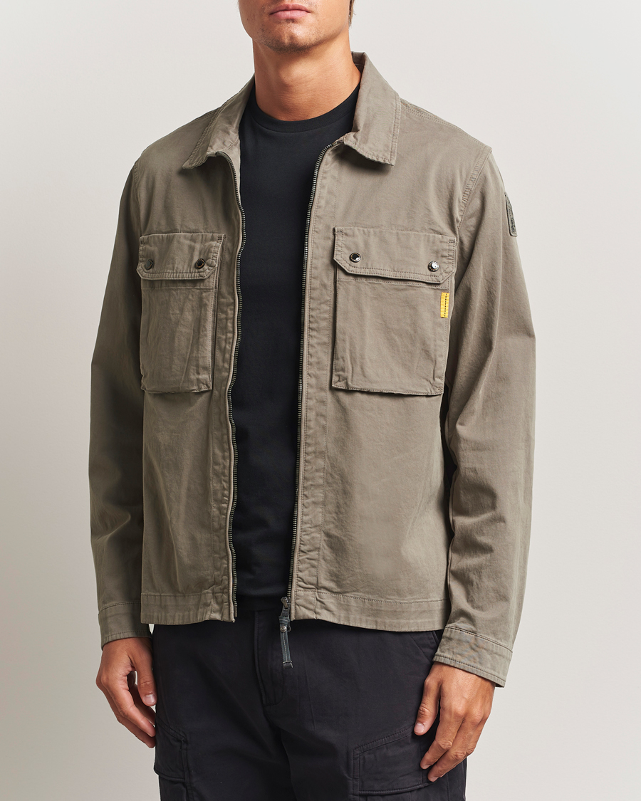 Herr | Jackor | Parajumpers | Tel Garment Dyed Claimer Shirt Jacket Olive Grey