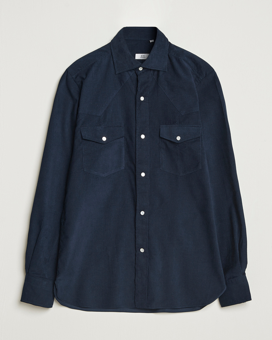 Herr | Skjortor | 100Hands | Western Cord Shirt Navy