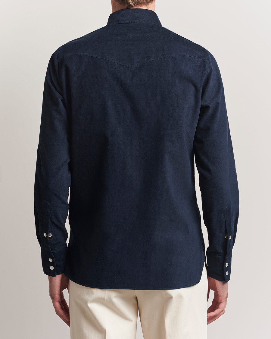 Herr | Skjortor | 100Hands | Western Cord Shirt Navy