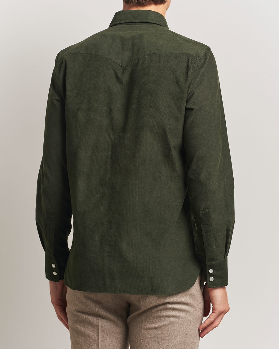 Herr | Skjortor | 100Hands | Western Cord Shirt Olive