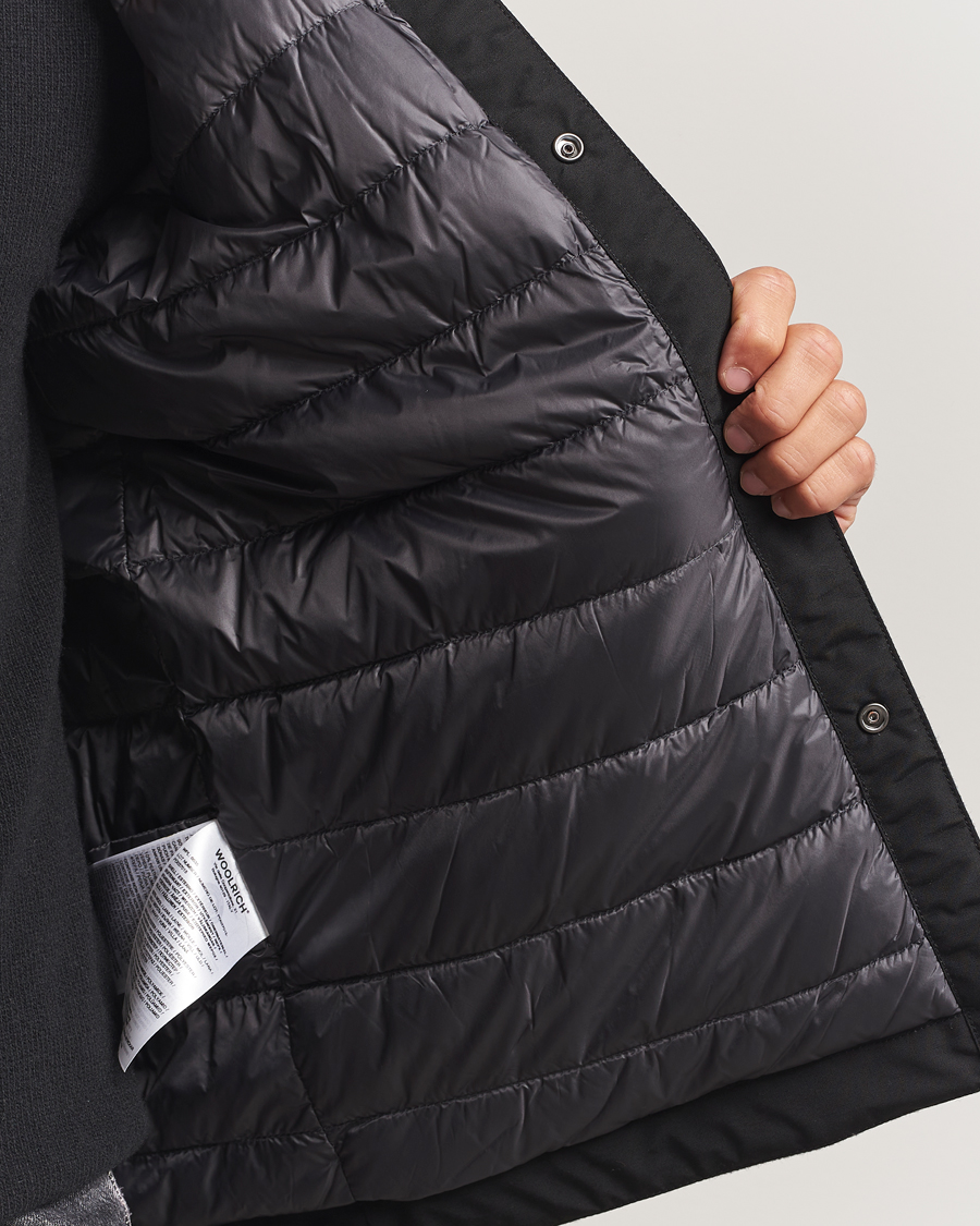 Herr | Jackor | Woolrich | Alaskan Melton Wool Shirt Jacket Charcoal Buffalo