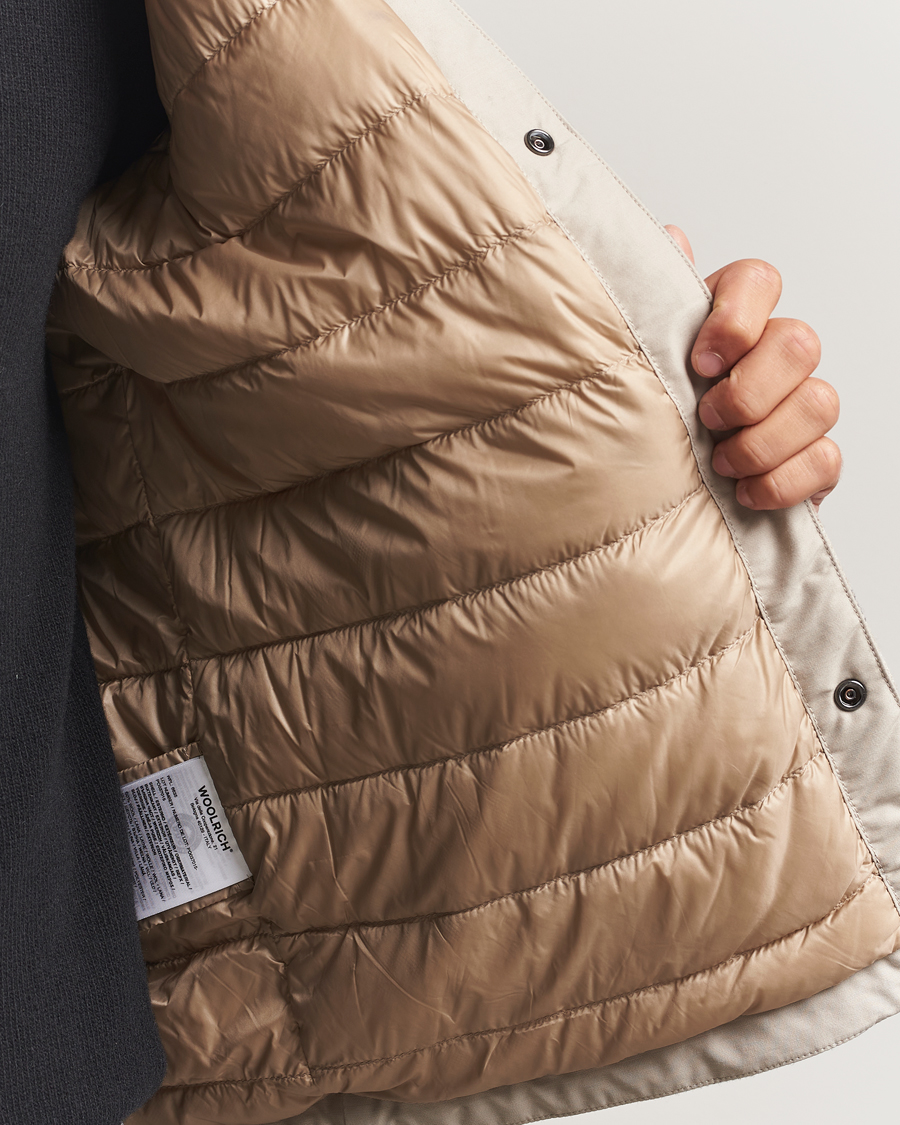Herr | Jackor | Woolrich | Alaskan Melton Wool Shirt Jacket Oatmeal Check