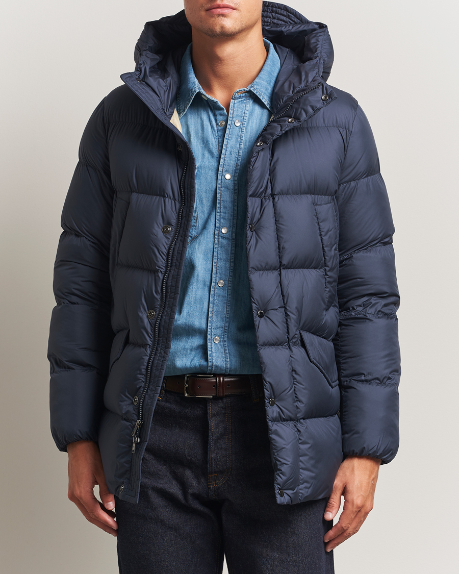 Herr | Jackor | Woolrich | Cloud Davis Parka Melton Blue