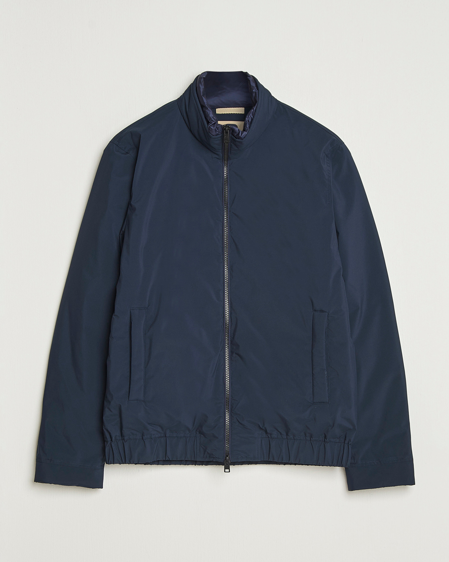 Herr | Jackor | Woolrich | Cloud Lewis Bomber Melton Blue