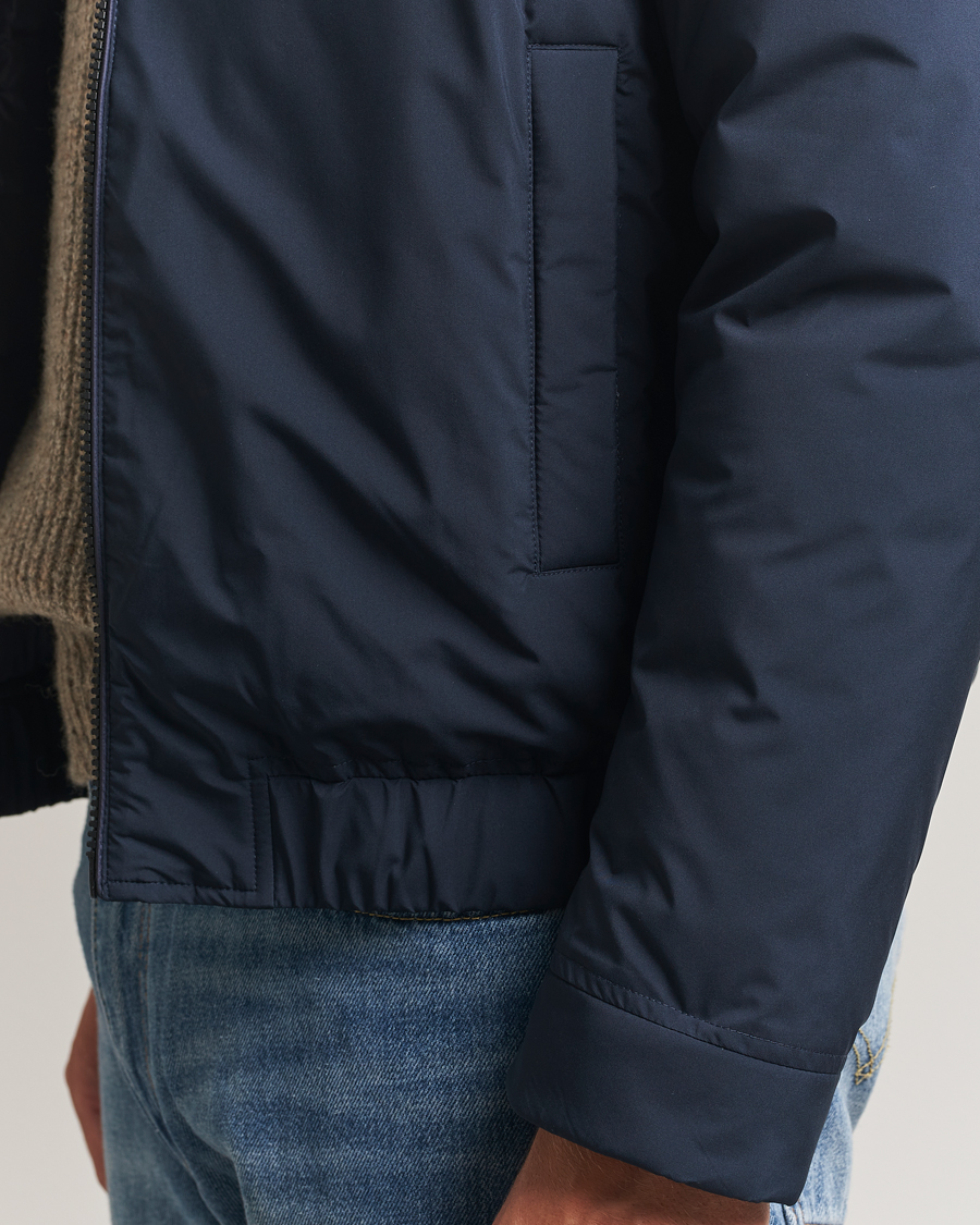 Herr | Jackor | Woolrich | Cloud Lewis Bomber Melton Blue