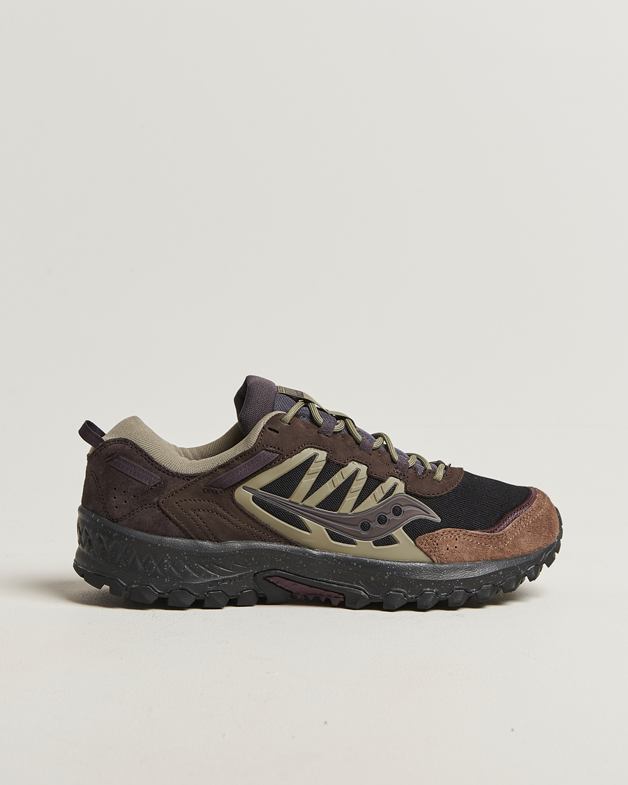 Herr | Trail Sneakers | Saucony | Grid Peak Trail Sneaker Black/Wine