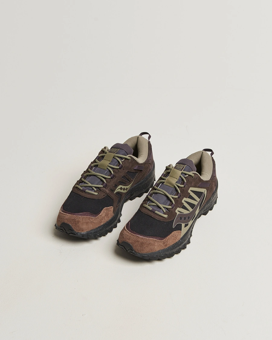 Herr | Trail Sneakers | Saucony | Grid Peak Trail Sneaker Black/Wine