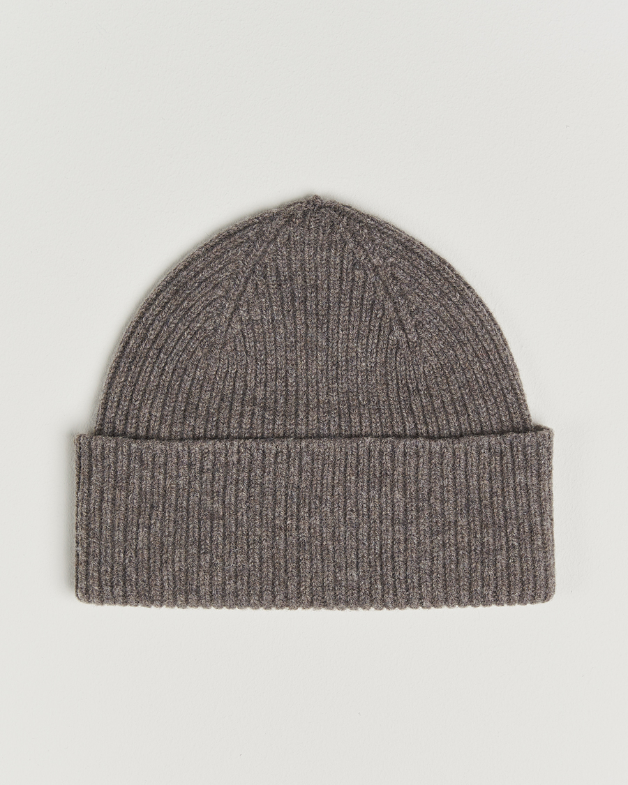 Herr | Mössor | Robert Mackie | Clyde Lambswool Beanie Light Brown