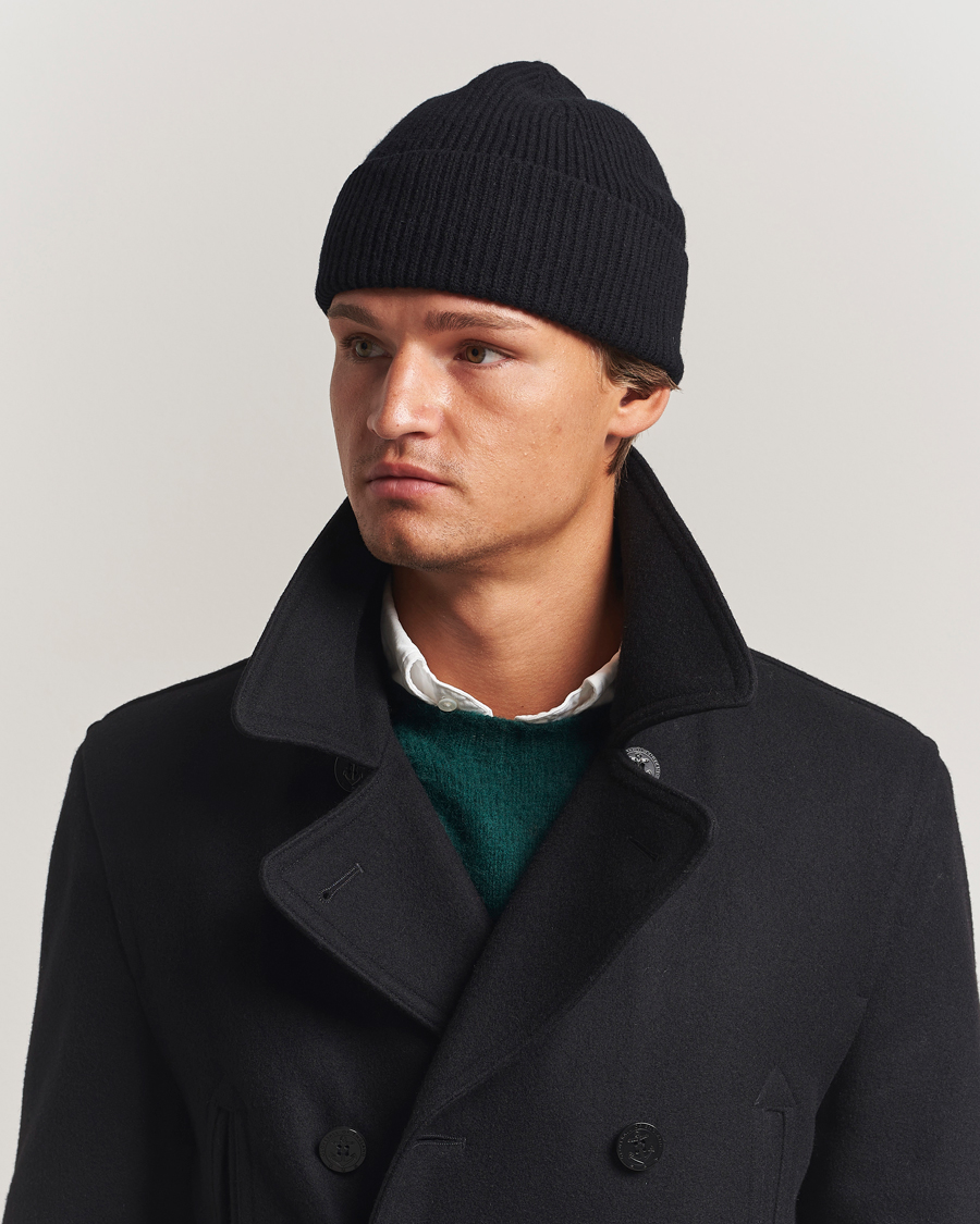 Herr | Mössor | Robert Mackie | Clyde Lambswool Beanie Black
