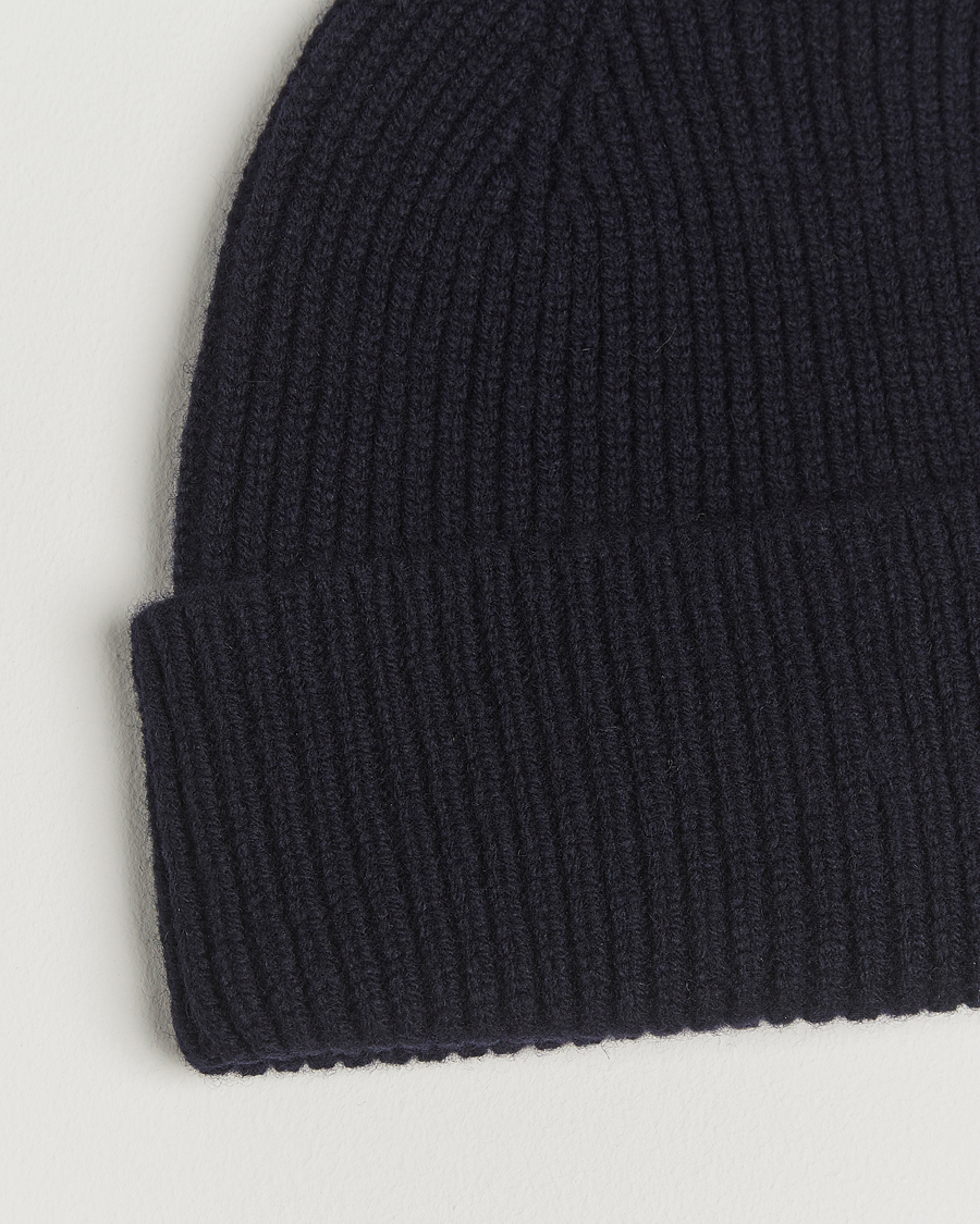 Herr | Mössor | Robert Mackie | Clyde Lambswool Beanie Navy