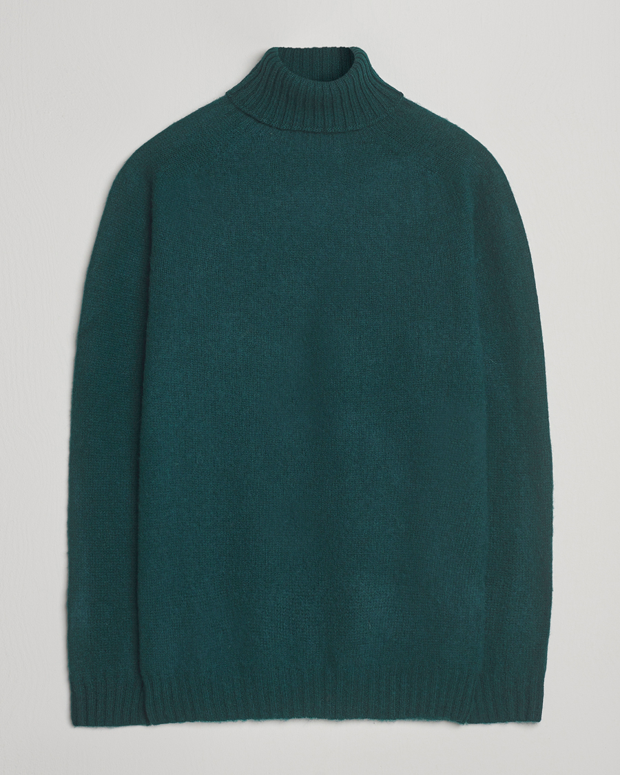 Herr | Tröjor | Harley Of Scotland | Brushed Supersoft Lambswool Rollneck Tartan