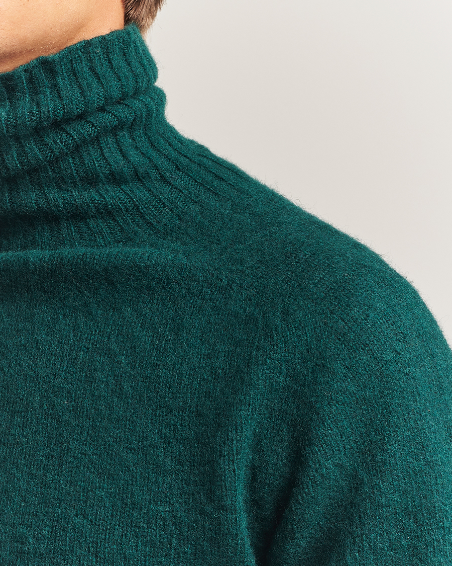 Herr | Tröjor | Harley Of Scotland | Brushed Supersoft Lambswool Rollneck Tartan