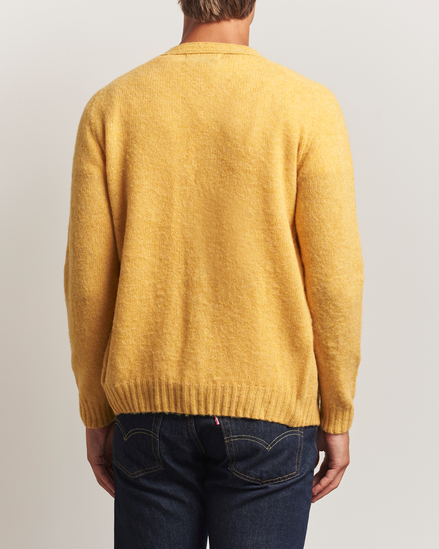 Herr | Tröjor | Harley Of Scotland | Brushed Supersoft Lambswool Cardigan Nectar