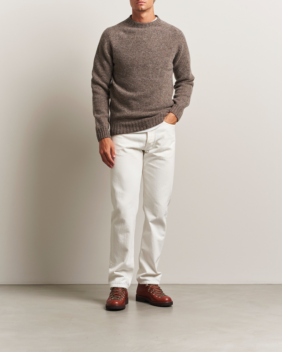 Herr | Tröjor | Harley Of Scotland | Donegal Wool Crewneck Brown