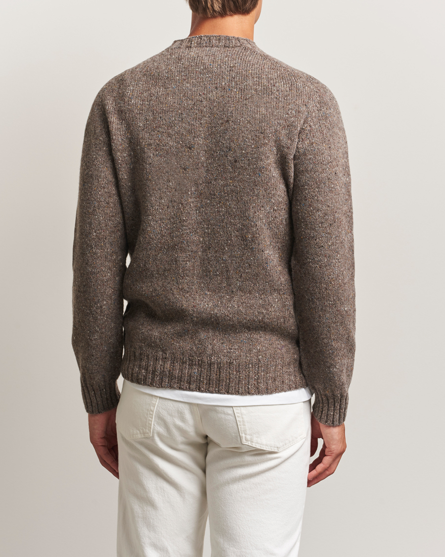 Herr | Tröjor | Harley Of Scotland | Donegal Wool Crewneck Brown