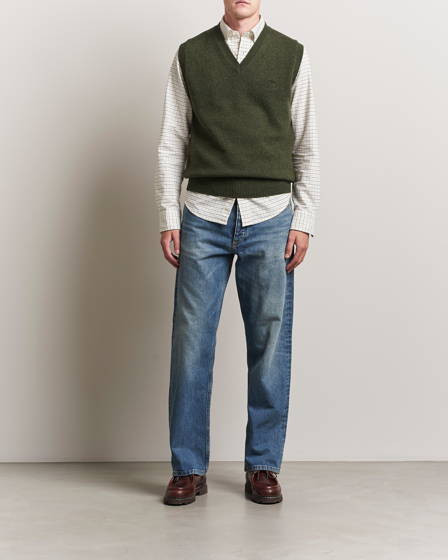Herr | Tröjor | Baracuta | Shetland Virgin Wool Vest Beech