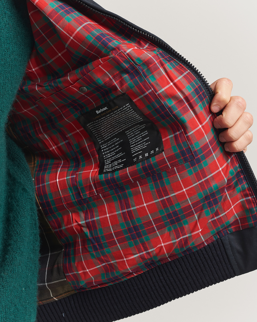 Herr | Jackor | Baracuta | Barbour x Porton Waxed Jacket Navy