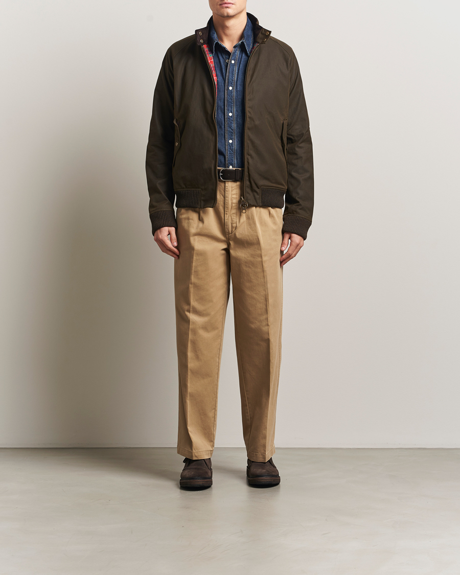 Herr | Jackor | Baracuta | Barbour x Porton Waxed Jacket Olive