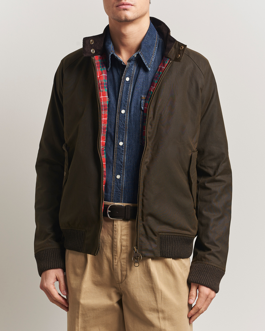 Herr | Jackor | Baracuta | Barbour x Porton Waxed Jacket Olive