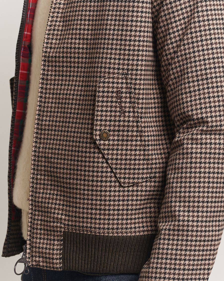 Herr | Jackor | Baracuta | Barbour x Porton Houndstooth Jacket Brown