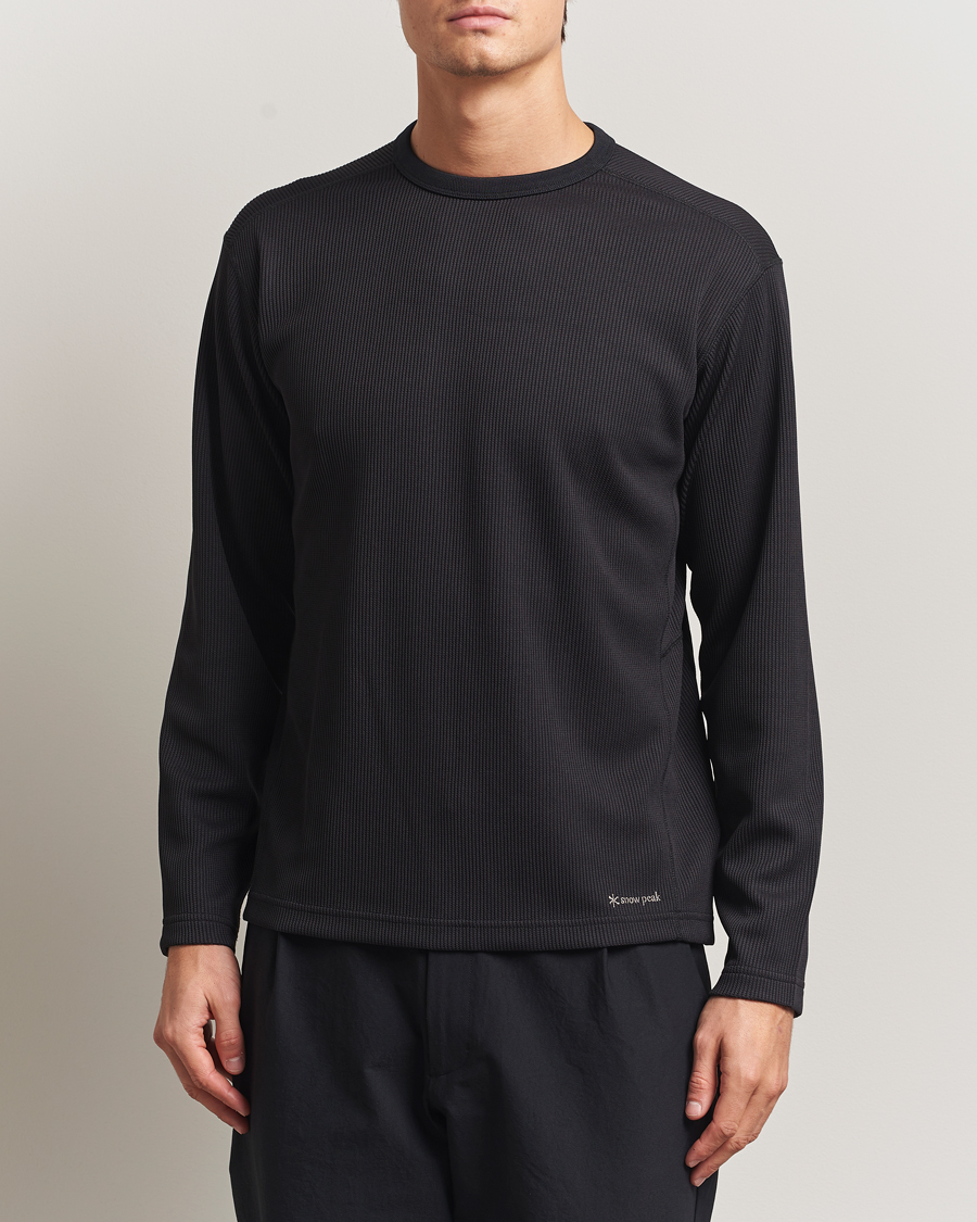 Herr | T-Shirts | Snow Peak | Dry Thermal Long Sleeve T-Shirt Black