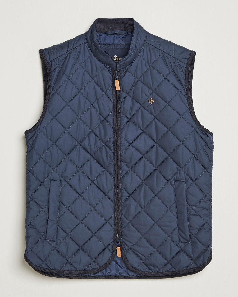 Herr | Västar | Morris | Teddy Quilted Vest Navy