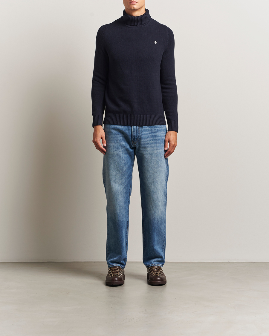 Herr | Tröjor | Morris | Howard Roller Neck Navy