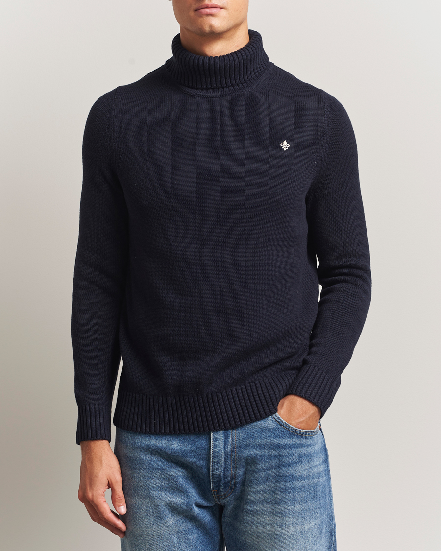 Herr | Tröjor | Morris | Howard Roller Neck Navy