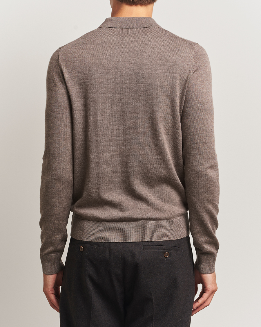 Herr | Tröjor | Morris | Merino Polo Knit Brown