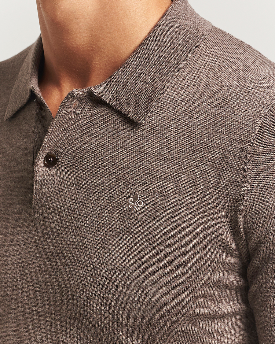 Herr | Tröjor | Morris | Merino Polo Knit Brown