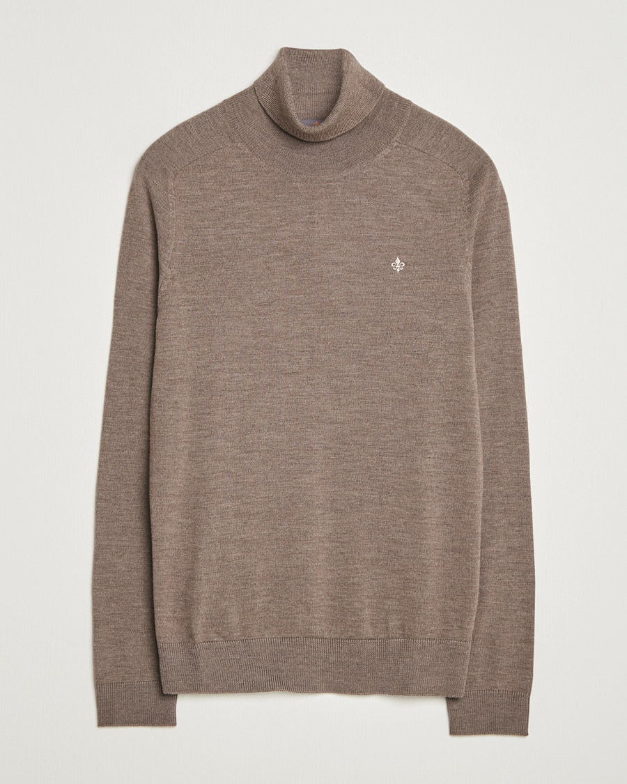 Herr | Tröjor | Morris | Merino Roller Neck Brown