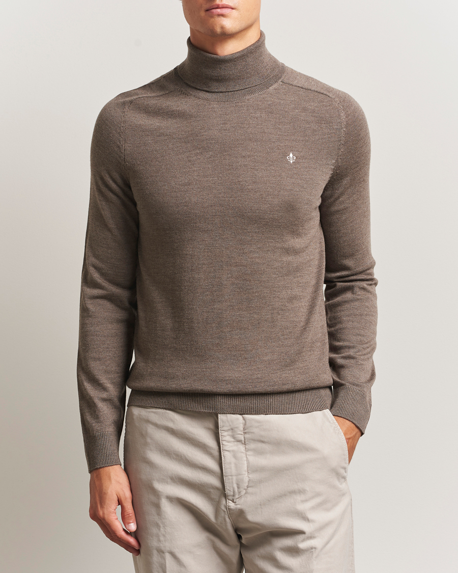Herr | Tröjor | Morris | Merino Roller Neck Brown