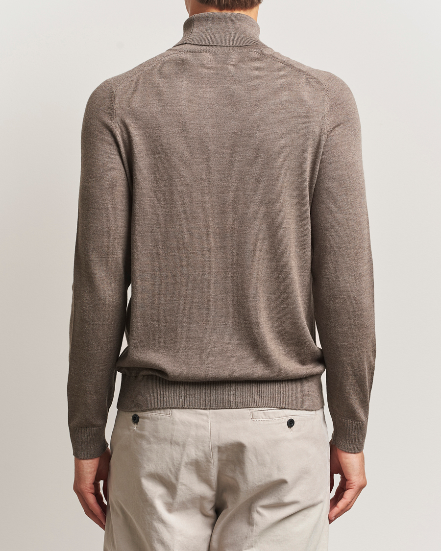 Herr | Tröjor | Morris | Merino Roller Neck Brown