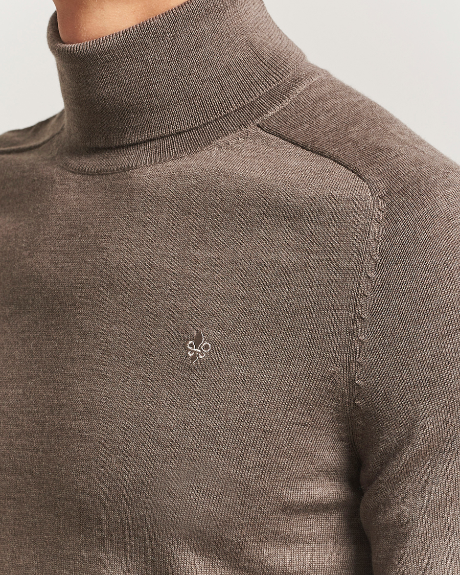 Herr | Tröjor | Morris | Merino Roller Neck Brown